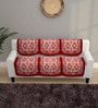 Multi Ethnic Motifs Polyester 5 Seater Sofa Cover