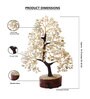 Multi-Flourite Blue, Purple & Green Mixed Shades Chips Wooden Base Vastu Good Fortune Crystal Tree for Home/Office D cor for Gift