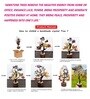 Multi-Flourite Blue, Purple & Green Mixed Shades Chips Wooden Base Vastu Good Fortune Crystal Tree for Home/Office D cor for Gift