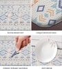 Multicolor Geometric Microfibre 30x18 Inches Anti Skid Door Mat