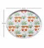 Multicolour ContemporaryMelamine Round Serving Tray