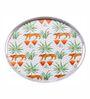 Multicolour ContemporaryMelamine Round Serving Tray