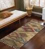 Multi Jute Cotton Geometrical 2x8 Feet Printed Carpet
