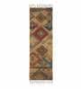 Multi Jute Cotton Geometrical 2x8 Feet Printed Carpet