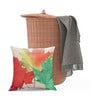 Multi Jute Floral 40x40 inches Cushion Covers Set of 5