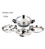 Multi Kadhai Stainless Steel Idli Cooker 2 Plates (2*4 Idlis )
