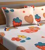Multicolor Characters 300 TC Cotton Blend Double Size Bedsheet With 2 Pillow Covers