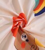 Multicolor Characters 300 TC Cotton Blend Double Size Bedsheet With 2 Pillow Covers