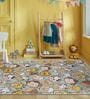 Multi Kids Polyester 4 ft x 6 ft Machine Made Carpet