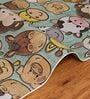 Multi Kids Polyester 4 ft x 6 ft Machine Made Carpet
