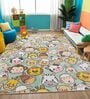 Multi Kids Polyester 9 ft x 12 ft Machine Made Carpet