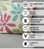 Beige Polyester Floral 18x18 inches Cushion Covers Set of 3