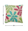 Beige Polyester Floral 20x20 inches Cushion Cover
