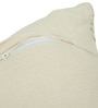Cream Polyester Floral 20x20 inches Cushion Covers Set of 3