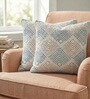 Multi Polyester Geometric 16x16 inches Cushion Covers Set of 2
