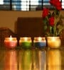 Set Of 4 Multicolour Wax Scented Jar Candles