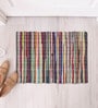 Multi Striped Hand Woven 3 Ft X 2 Ft Dhurrie