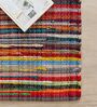 Multi Striped Hand Woven 6 Ft X 4 Ft  Dhurrie