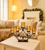 Black Glass 5 Votive Tea Light Holder