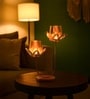 Golden Metal Lotus Tealight Holder Set Of 2