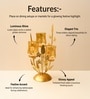 Golden Metal 3 Votive Tea Light Holder With Golden Frame
