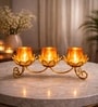 Golden Metal Votive Tea Light Holder Set Of 3