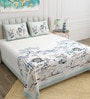 Multi Traditional 180 TC Cotton Printed Bedsheet With Two Pillow Covers For Queen Bed (Jaipuri Printed ,Multi ,153 GSM)