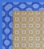 Blue Traditional 220 TC Cotton  Double Queen Bedsheet with 2 Pillow Covers