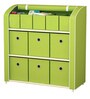 Sugarcane Fabric Kids Storage Cabinet in Green Colour