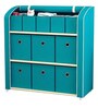Elderberries Fabric Kids Storage Cabinet in Blue Colour