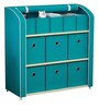 Elderberries Fabric Kids Storage Cabinet in Blue Colour
