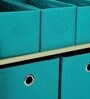 Elderberries Fabric Kids Storage Cabinet in Blue Colour