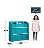 Elderberries Fabric Kids Storage Cabinet in Blue Colour