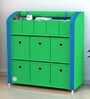 Mulberry Fabric Kids Storage Cabinet in Blue & Green Colour