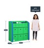 Mulberry Fabric Kids Storage Cabinet in Blue & Green Colour