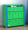 Mulberry Fabric Kids Storage Cabinet in Blue & Green Colour