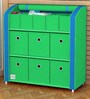 Mulberry Fabric Kids Storage Cabinet in Blue & Green Colour