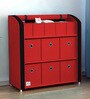 Tomato Fabric Kids Storage Cabinet in Red & Black Colour