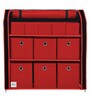 Tomato Fabric Kids Storage Cabinet in Red & Black Colour