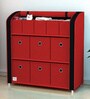 Tomato Fabric Kids Storage Cabinet in Red & Black Colour