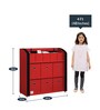 Tomato Fabric Kids Storage Cabinet in Red & Black Colour