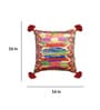 Multicolor Woven Velvet 16 x 16 Inches Cushion Cover