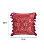 Red Traditional Velvet 16 x 16 Inches Cushion Covers (Pack of 2)