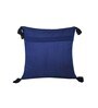 Blue Traditional Velvet 16 x 16 Inch Cushion Covers (Set of 2)