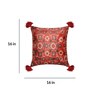 Red Traditional Velvet 16 x 16 Inches Cushion Cover