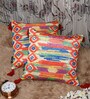 Multicolor Traditional Velvet 16 x 16 Inches Cushion Covers (Set of 2)