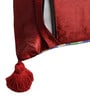 Red Traditional Velvet 16 x 16 Inches Cushion Cover