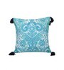 Blue Traditional Velvet 16 x 16 Inch Cushion Covers (Set of 2)