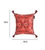 Red Traditional Velvet 16 x 16 Inch Cushion Covers (Set of 2)