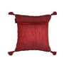Red Traditional Velvet 16 x 16 Inches Cushion Covers with Tassels (Set of 5)